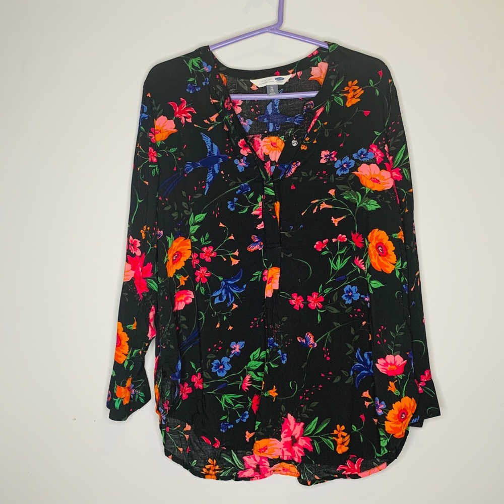 Old Navy Floral Tunic Shirt